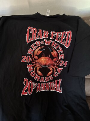 Hells Angels Calif. Nomads Red & White Support T Shirt. Feed. XL