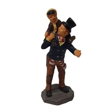 Lemax Christmas Carol Figurine Bob Cratchit Tiny Tim on Shoulders Retired