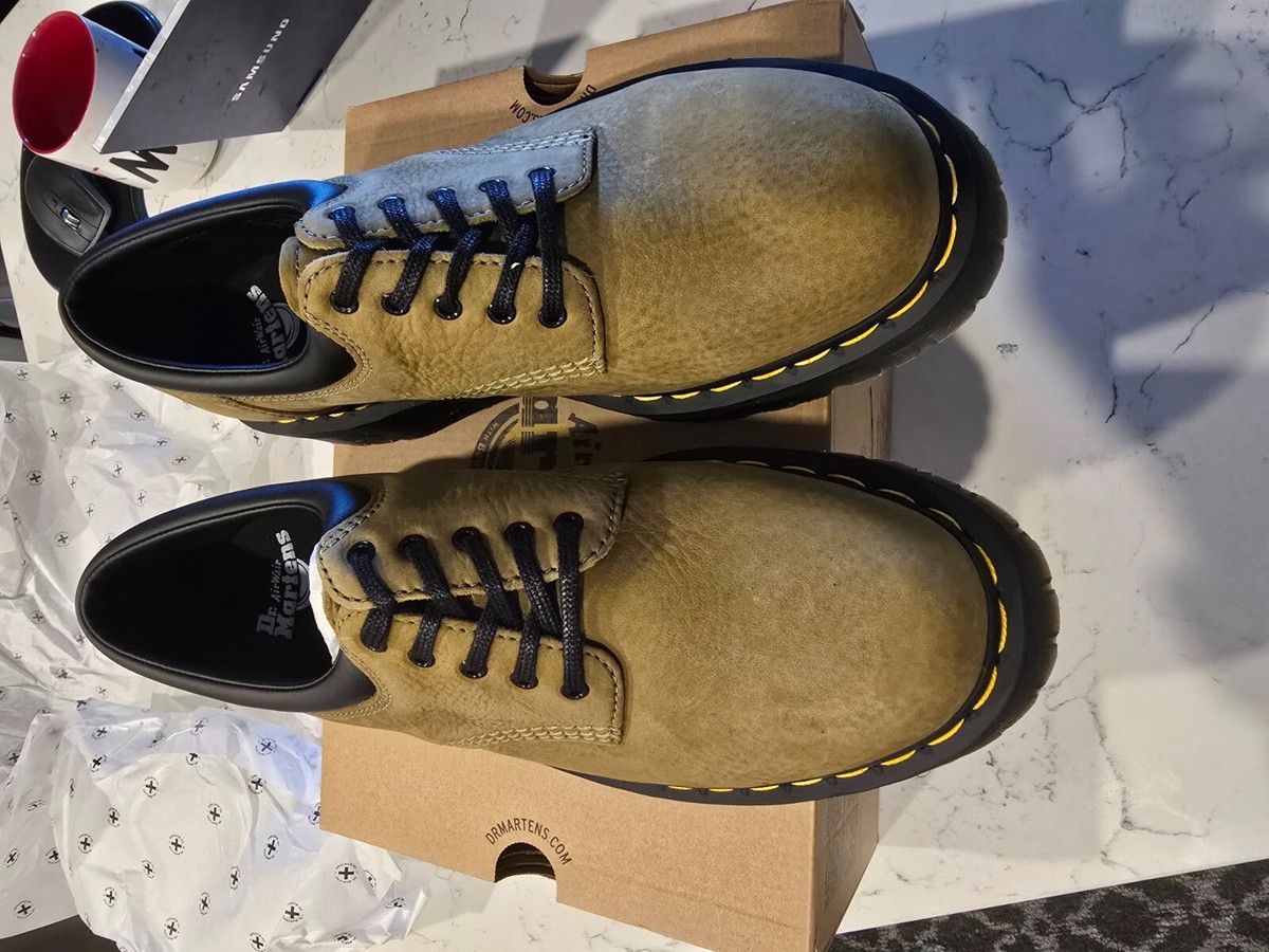 Dr Martens 8053 Quad Tumbled Nubuck Leather Platform Oxfords  display picture 1