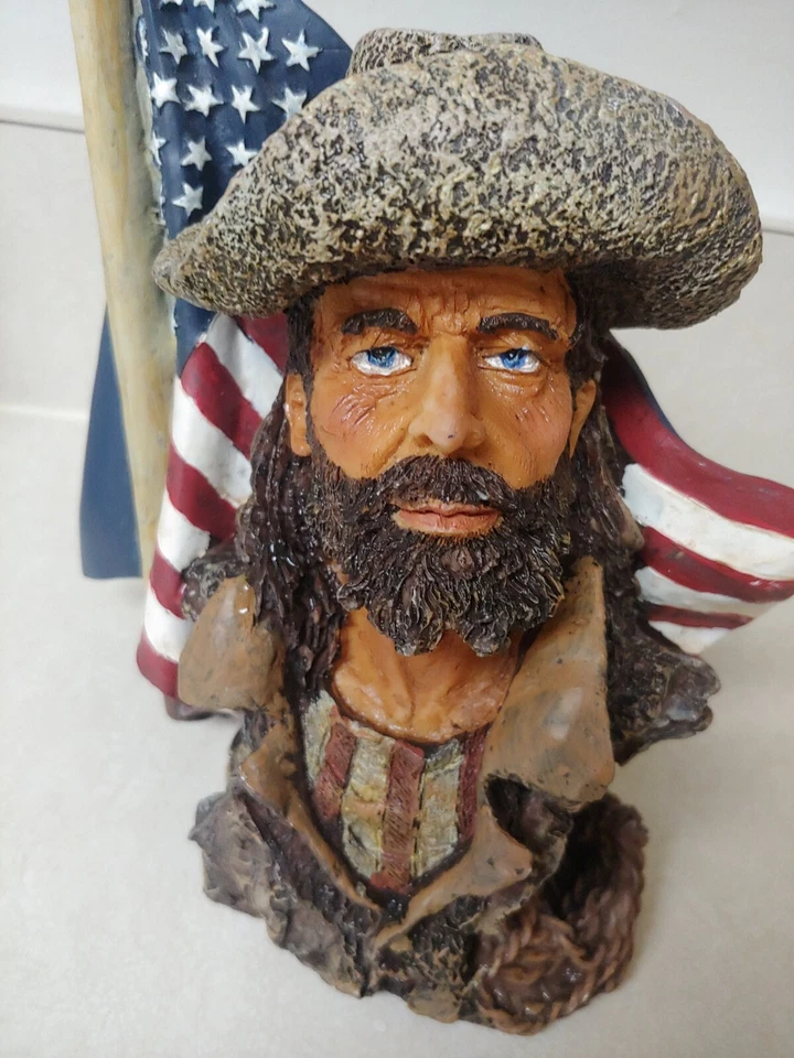 树脂美国索尔格旗爱国者礼物人偶架收藏品11.5 x 9 — 第 2/4 张图片