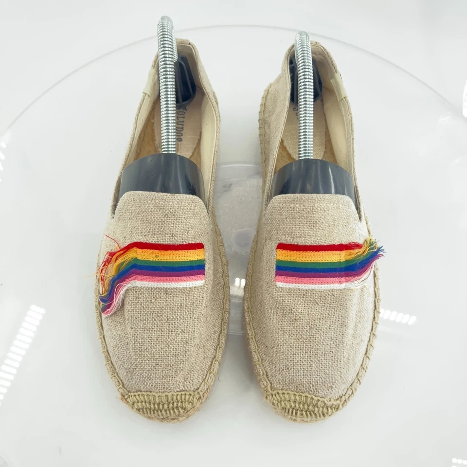 Zapatilla para fumar Soludos para mujer talla 10 alpargata plana beige orgullo zapatos informales Foto 4 de 4