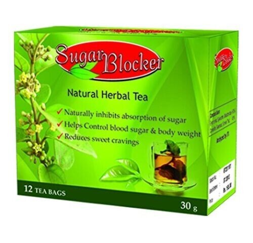 Tea Ayurvedic Sugar Blocker 12 Tea Bags Control Sugar Herbal Natural Ceylon 