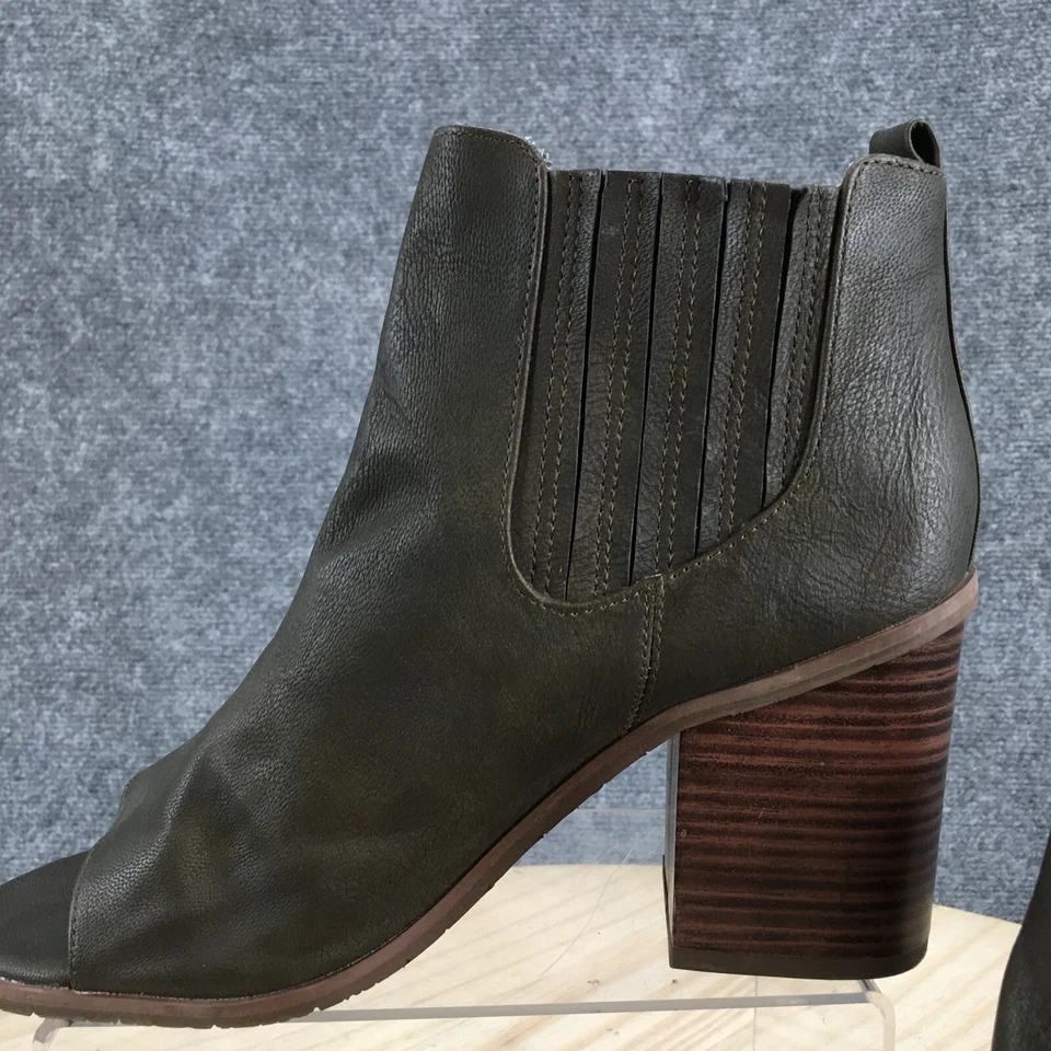 Botas BC Born In California para mujer 8 informales punta abierta botín al tobillo tacones verdes Foto 4 de 4