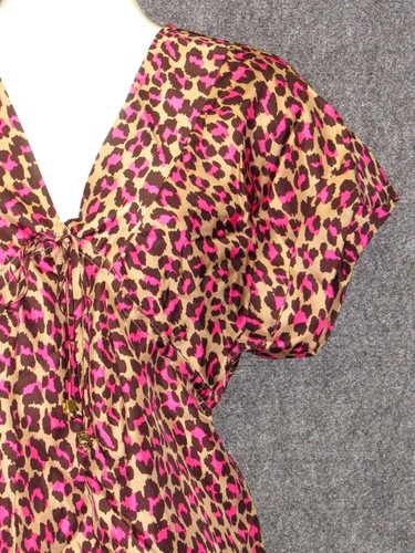 MICHAEL KORS Colorful Abstract Print Tunic Top Blouse SZ P NEW - Picture 3 of 8