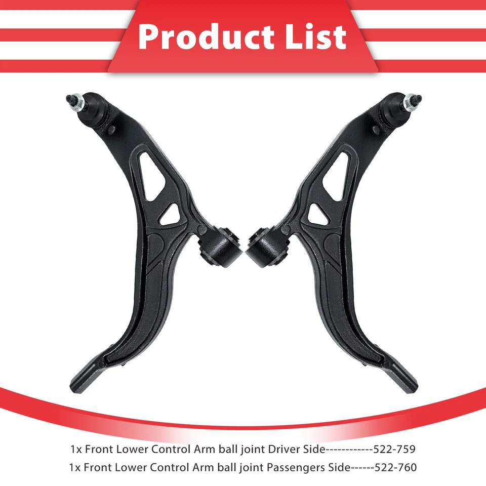 Kit de rótula de brazo de control inferior delantero de 2 piezas para 11-17 Explorer Police SIN buje Foto 3 de 4