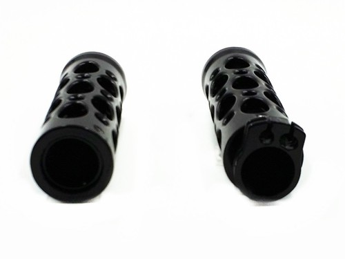7/8" 22mm Black Hand Grips For Honda Suzuki Kawasaki Yamaha Cafe Racer Sport CB - Picture 6 of 6
