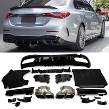 Diffusor + Auspuffblenden (CHROM) passt für Mercedes W206 S206