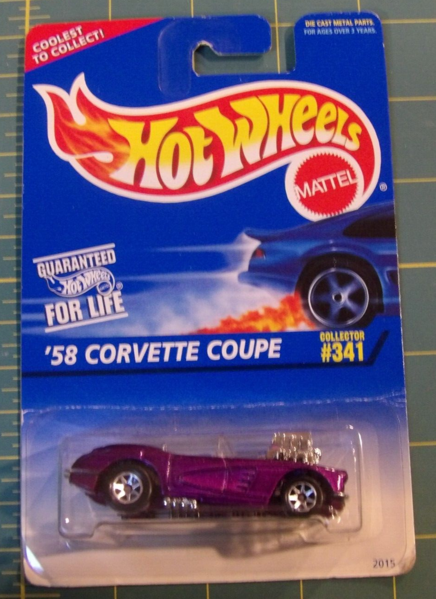 ホットウィール ‘58 CORVETTE Hot Wheels 1995 Model Series '58 Corvette Coupe Pink 3 of 12