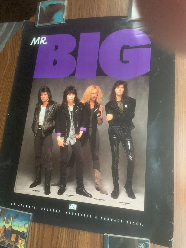Mr. Big 1989 Debut Promo Poster Torpey Martin Sheehan Gilbert MR. BIG