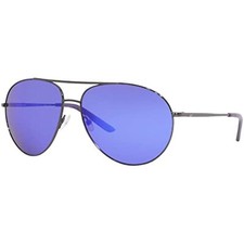 NEW Nike Chance EV1218 055 Gunmetal Aviator Sunglasses with Blue Mirror Lenses