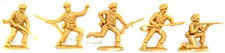 Charbens Recasts - 5 WWII British Paratroops - 60mm unpainted plastic
