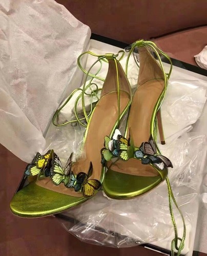 Womens Spring/Summer New Strap Butterfly Thin High Heels Sexy One Belt Sandals - 第 14/35 張圖片