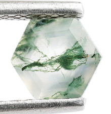 Natural Moss Agate Hexagon Shape 5X5 mm Healing Gemstone Wedding Gift .70 Ct.