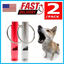 2 PCS SET Hot Pet Dog Training Whistle Dog Obedience Stop Barking Pet US SHIP