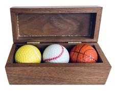Golf Balls Tennis Basketball Baseball Office Desk Sports Putt Swing Gift Set 3