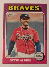 2024 Topps Heritage Ozzie Albies Flip Stock /5 #345 SSP Braves