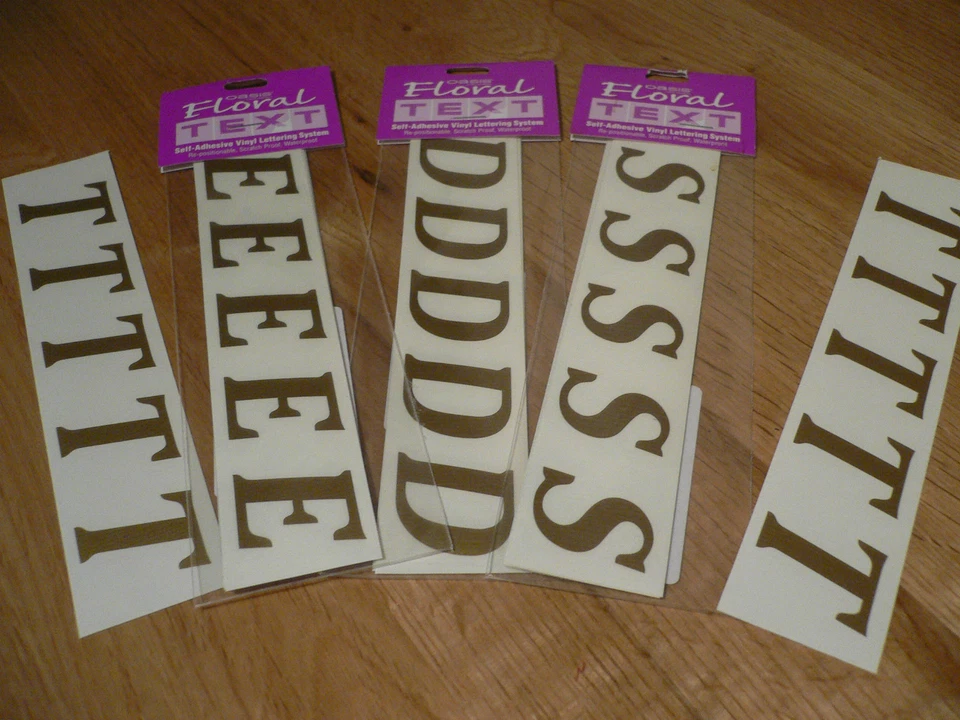 Oasis Gold Sticky Vinyl Letters - A to Z – Floral Florist Funeral Bouquet