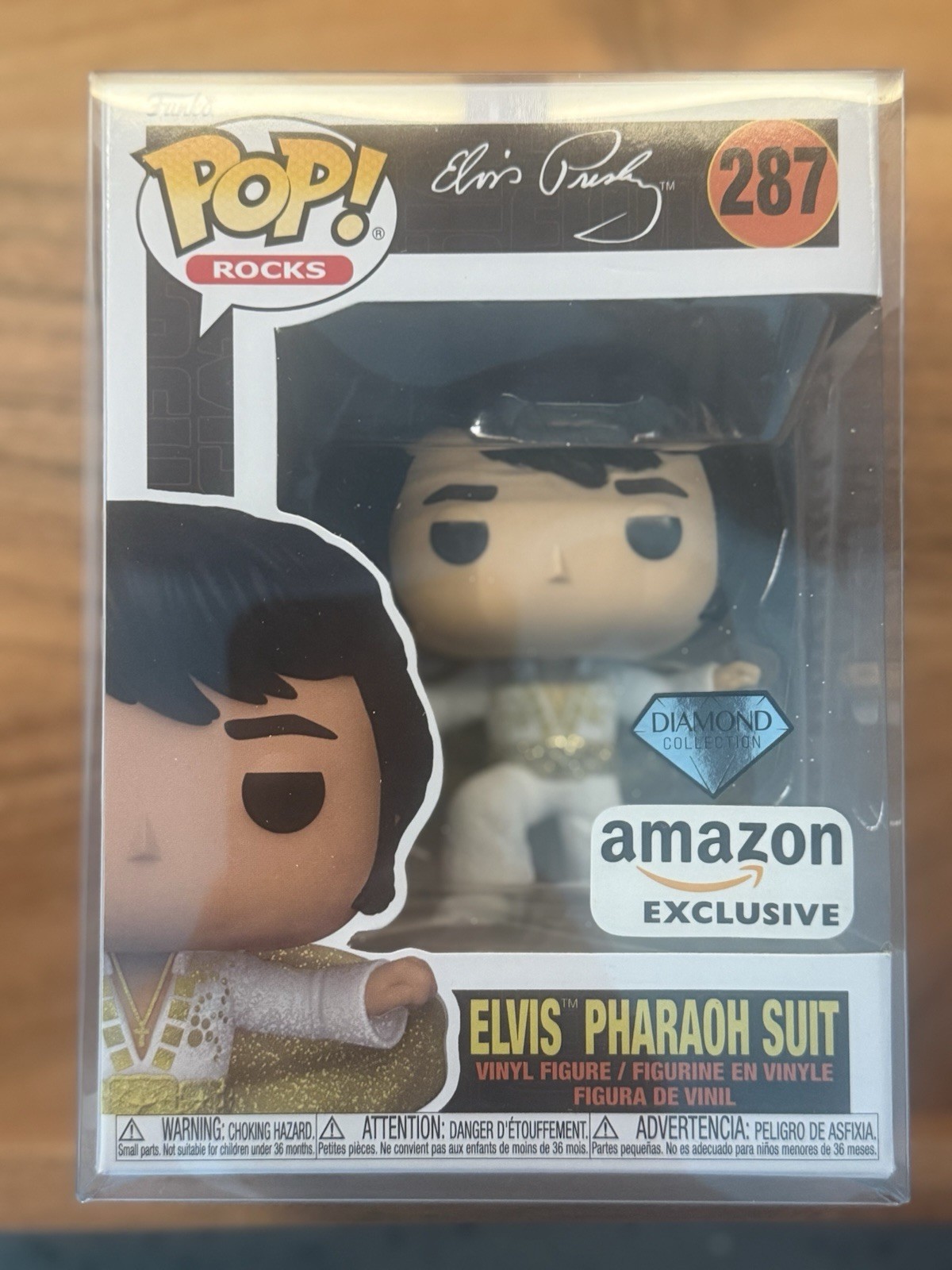 Funko Pop! Elvis Presley Pharaoh Suit #287 Diamond Amazon Ex