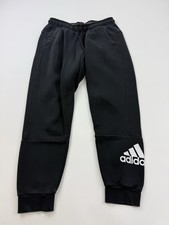 Adidas Sweatpants Womens Medium Black Fleece Joggers Logo Athletic Pants