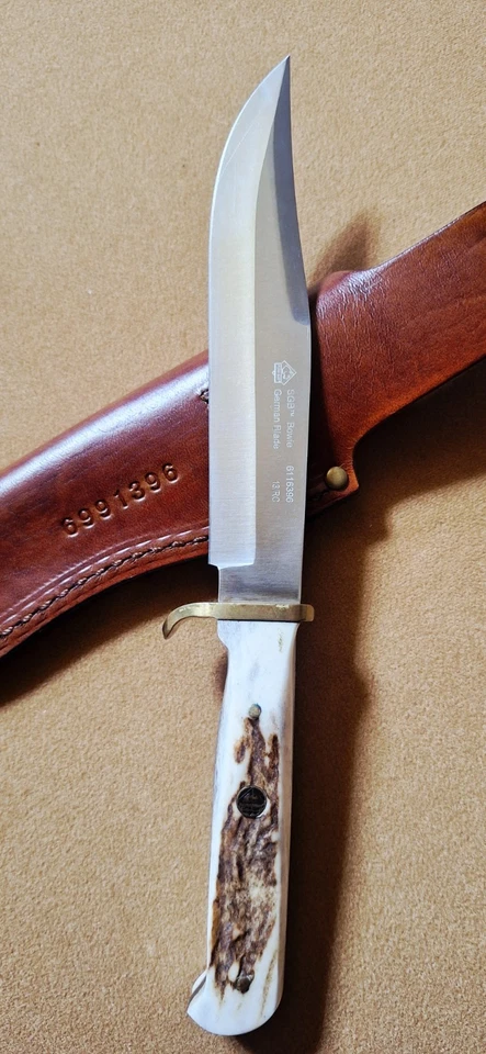 Puma 2013 SGB Bowie acero alemán 6116396 13/RC mango de ciervo con funda... como nuevo Foto 4 de 4