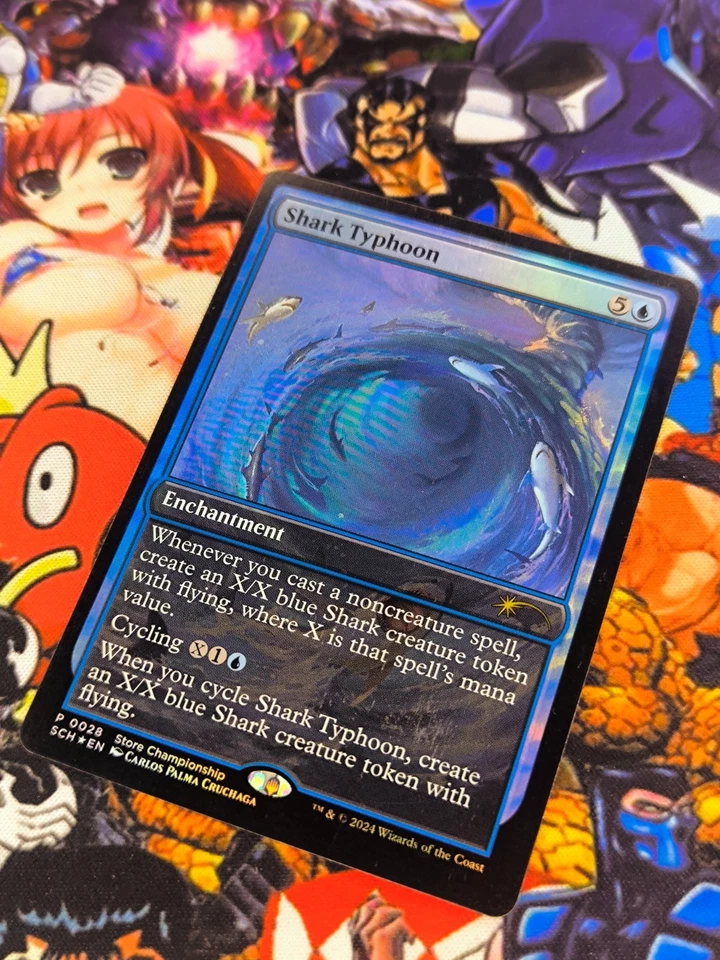 MTG Shark Typhoon 🇬🇧 Magic Store Championship Promo FOIL OG Card - Immagine 2 di 4