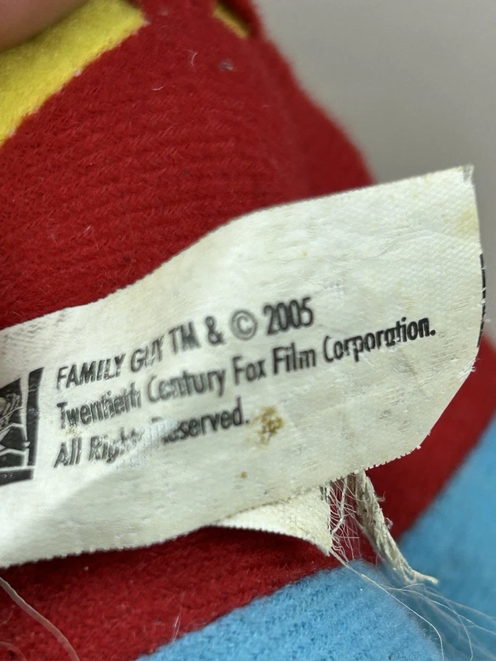 20th Century Fox Family Guy Stewie Griffin 7" Plush Nanco 2005 New With Tag - Image 3 of 4