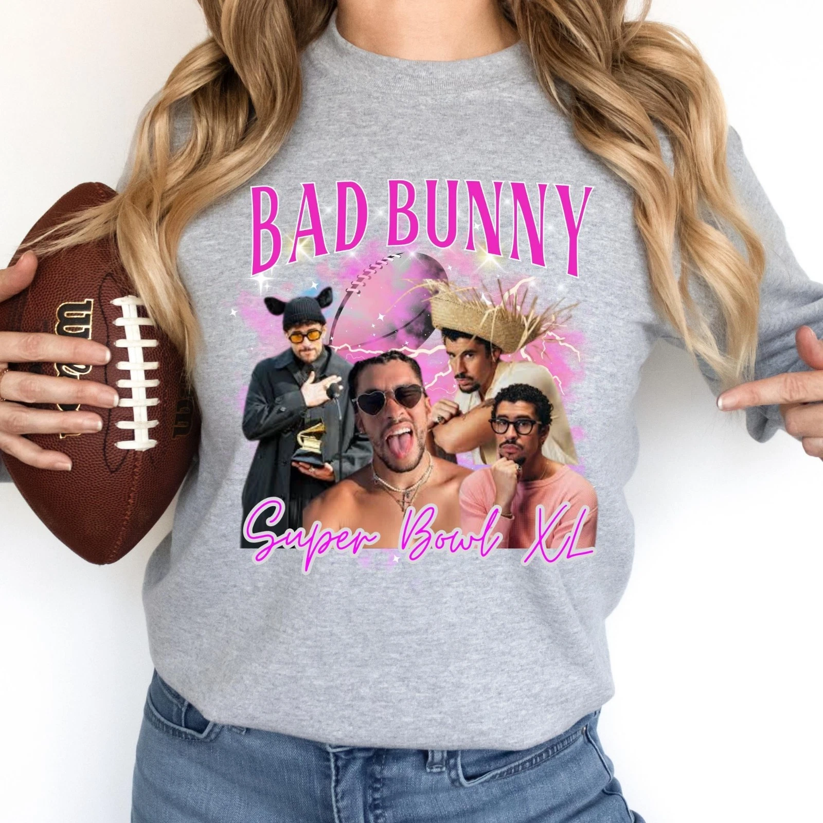 Benito Bad Bunny Football Sweatshirt Super Bowl 2026 Halftime Show Tee