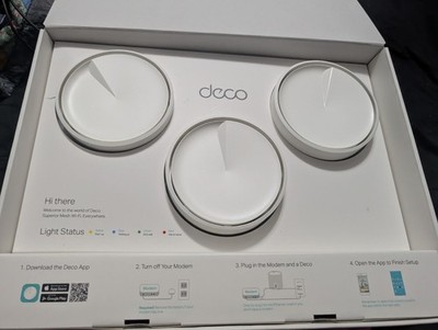 TP-Link Deco X60 AX3000 Wi-Fi 6 Mesh Router System, 3-Pack
