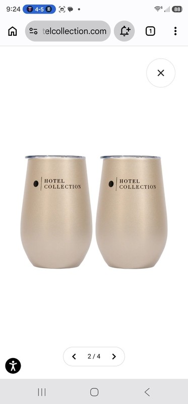 (2) Hotel Collection Wine Tumblers