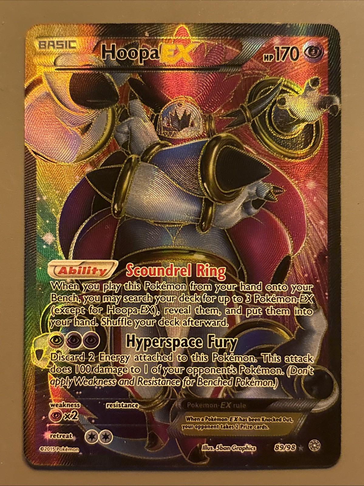 Pokemon Card - Hoopa Ex - XY Ancient Origins - Full Art - 89/98 - NM