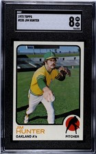 1973 Topps #235 Jim Hunter Oakland A's Card Graded SGC 8 NM-MT Centered HOF NICE
