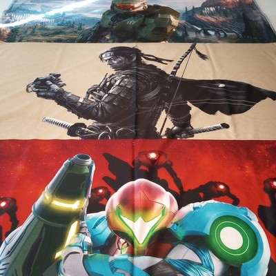 Halo, Metroid, Far Cry, & Ghost Fabric Gamestop Promo Display Banner 48'' X 88''