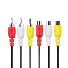 Lapetus 10ft 3 RCA Male to Female 10FT Audio/Video 3 3