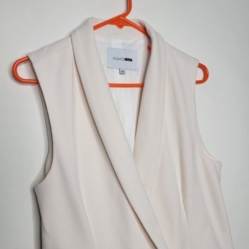 Fashion Nova Sasha Oversize Vest - Cream - Picture 5 of 8