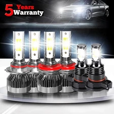 12000K LED Headlight+Fog Light Bulbs Kit For Chevy Silverado 1500 2500 2007-2015