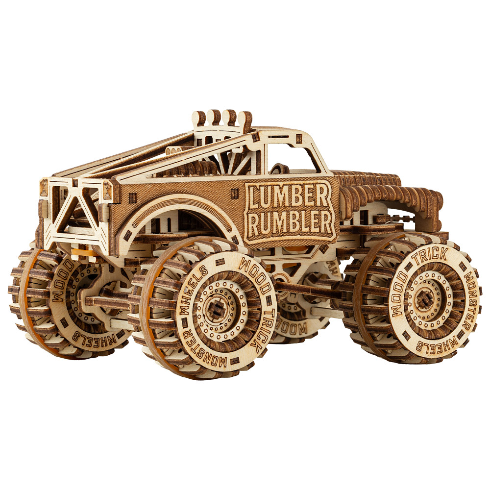 Wood Trick Lumber Rumbler Car Wooden 3d Mechanical Model Kit Puzzle Toy Gift