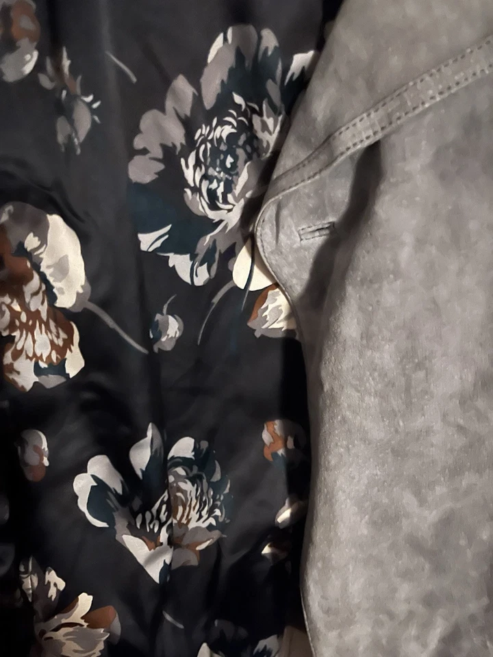 Isaac Mizrahi Live Mujer’s Talla Grande 22W Gris Gamuza Moto Chaqueta Abrigo Cremallera Frontal Foto 3 de 3