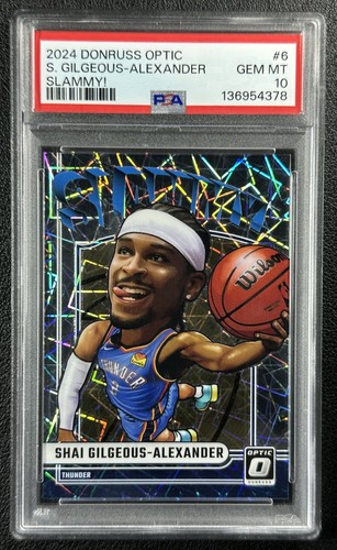 SHAI GILGEOUS-ALEXANDER PSA 10 2024-25 PANINI DONRUSS OPTIC #6 SLAMMY! PRIZM SP