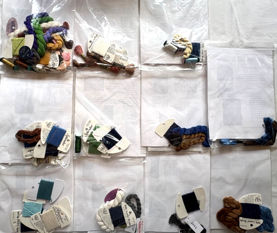 Juego de Belén Kelly Clark 11 Piezas Lona Punta de Aguja Pintado a Mano/Hilos/Guía Foto 2 de 4