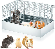 14 X 8 X 8 Inch 1 Hole Folding Guinea Pig Carrier Chinchilla Carrier Portable Ha
