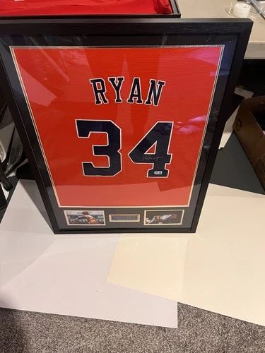 Nolan Ryan Autographed Framed MLB Jersey Houston Astros Beckett