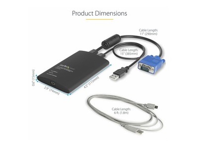 StarTechcom Laptop KVM to USB 2.0 Console Portable Crash Cart Adapter with