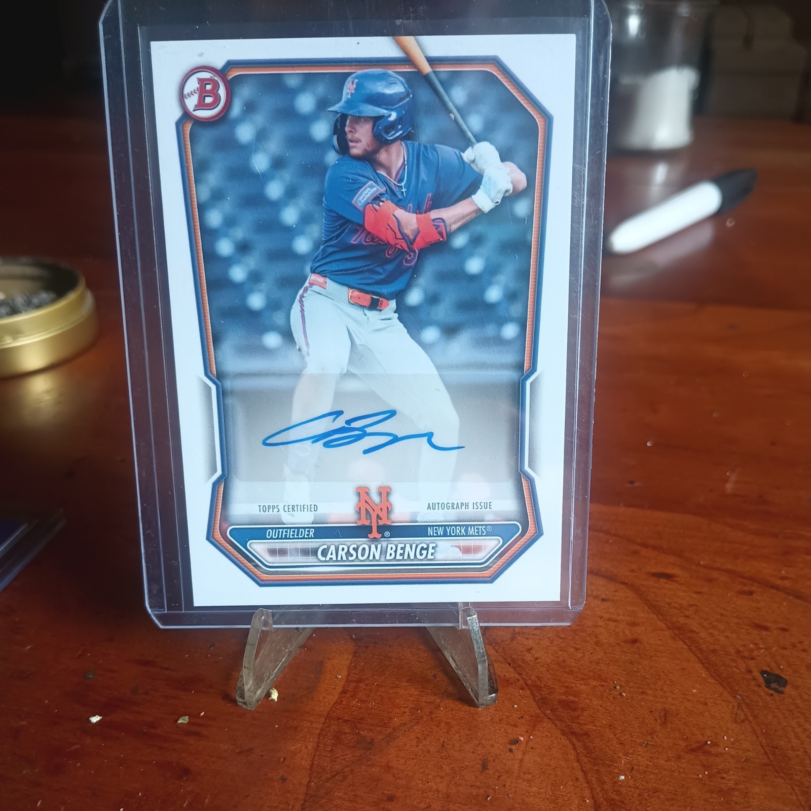 2026 Bowman Carson Benge Prospect Retail Auto Autograph #BPA-CBE Mets