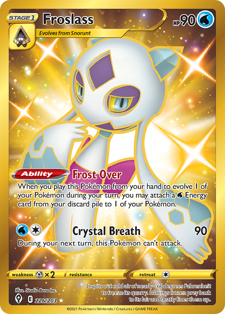 FROSLASS 226/203 SECRET RARE EVOLVING SKIES POKEMON NEAR MINT
