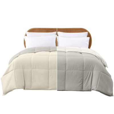 Modern Threads Down Alternative Reversible Comforter Ivory/Taupe Twin
