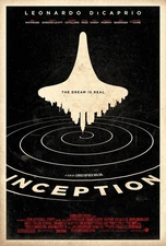 Inception Poster – Christopher Nolan Sci-Fi Dream Movie Art with Leonardo DiCapr