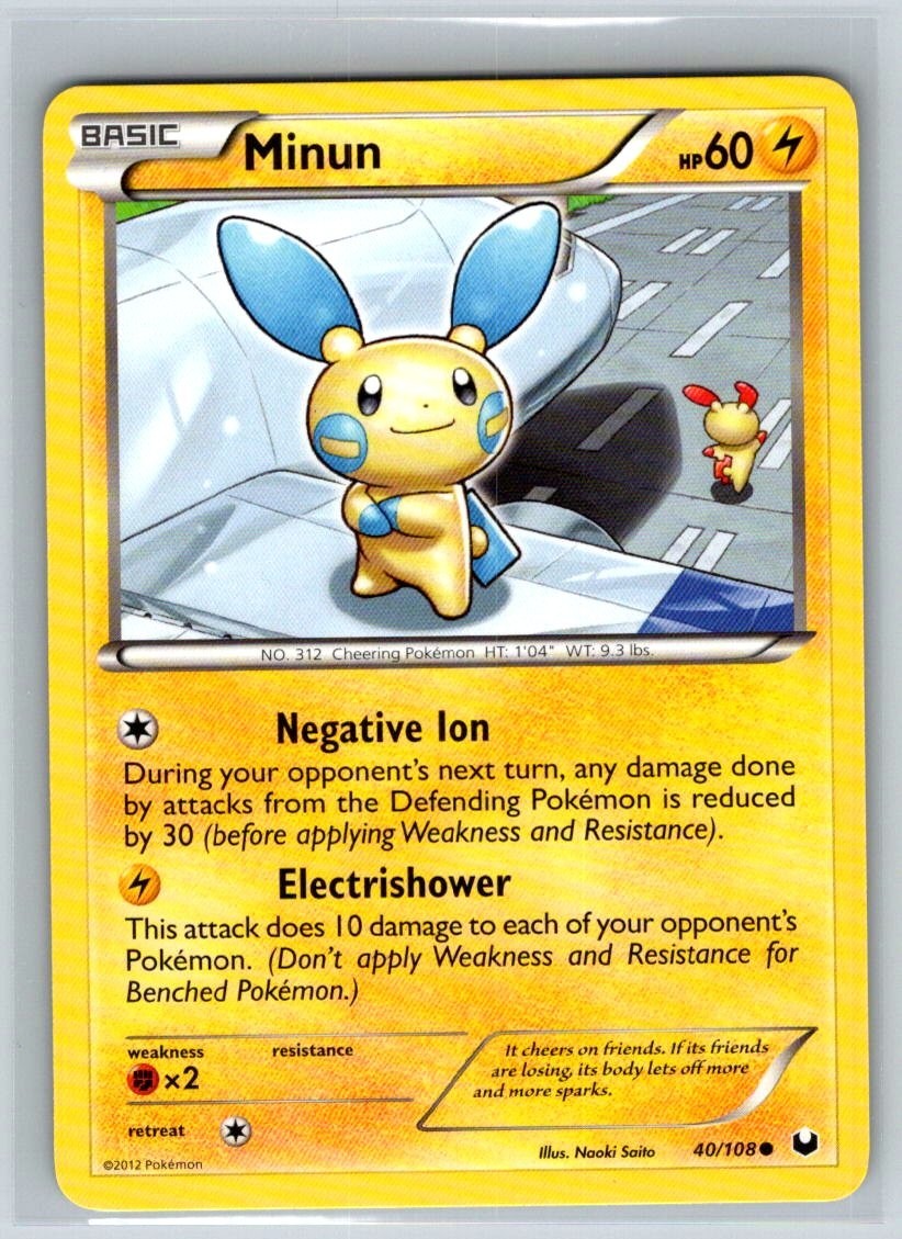 Minun 40/108 Dark Explorers Regular NM