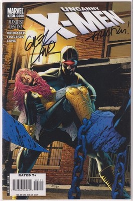 UNCANNY X-MEN 501 502 DYNAMIC FORCES SET SIGNED FRACTION LAND DF COA 2006 MARVEL
