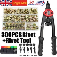 300PCS Mixed Rivnuts Blind Set Rivet Nuts Threaded Nuts Anti-oxidation M3-M12 UK