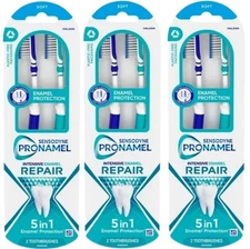 6 Pack Sensodyne Pronamel Enamel Protection Medium Toothbrushes Adults